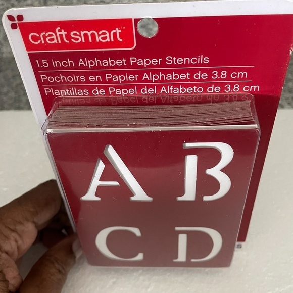 Craft Smart 1.5”  Old School Alphabet  Stencils Excellent Condition Never Opened - Picture 2 of 3
